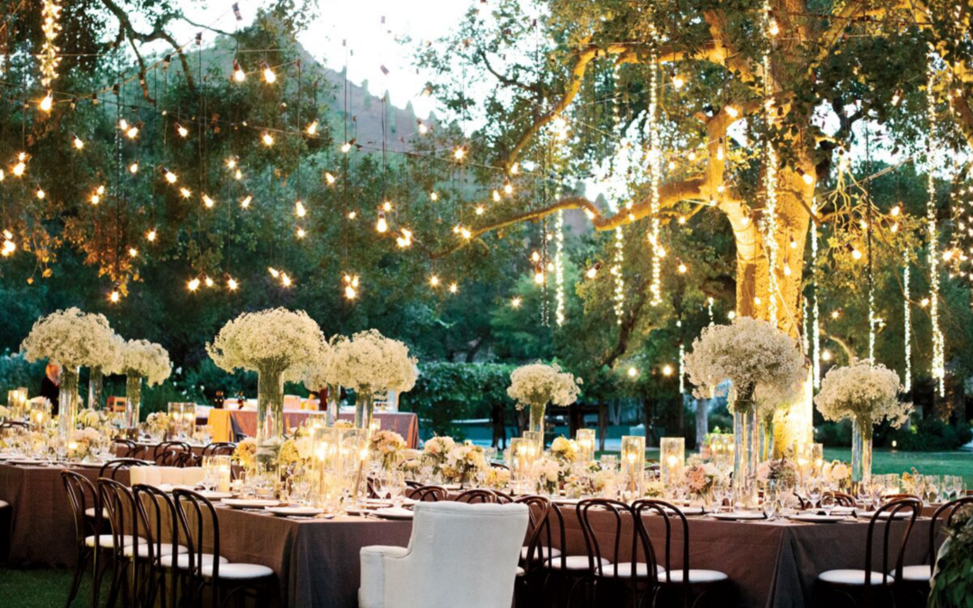 Glamorous Garden Wedding Lighting Ideas